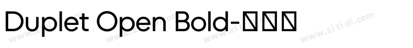 Duplet Open Bold字体转换